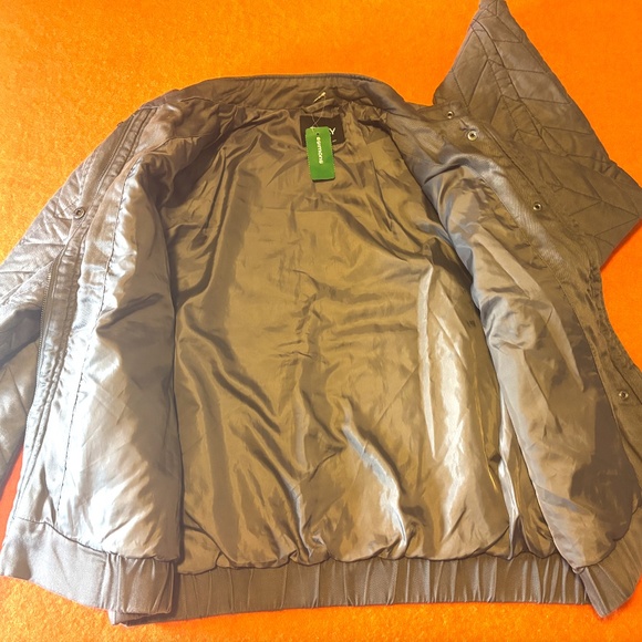 Only gray charcoal chevron pattern denim quilted jacket NWT - Picture 10 of 14